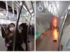 В Японии мужчина напал на пассажиров метро с ножом и поджег поезд (видео)